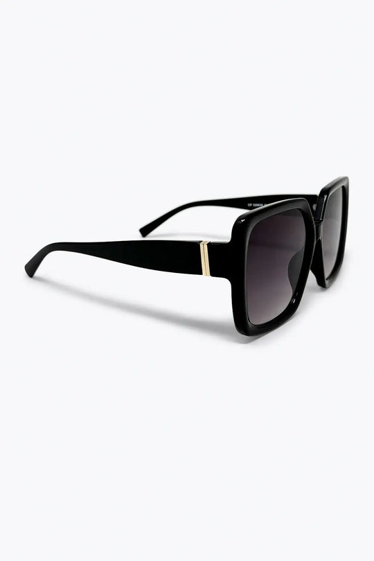 Black Oversize Square Frame Gradient Lens Sunglasses - BLACK / ONE - Sunglasses