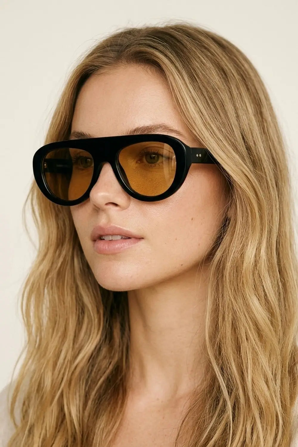 Black Oversize Wide Frame Brown Lens Sunglasses - BLACK / ONE - Sunglasses