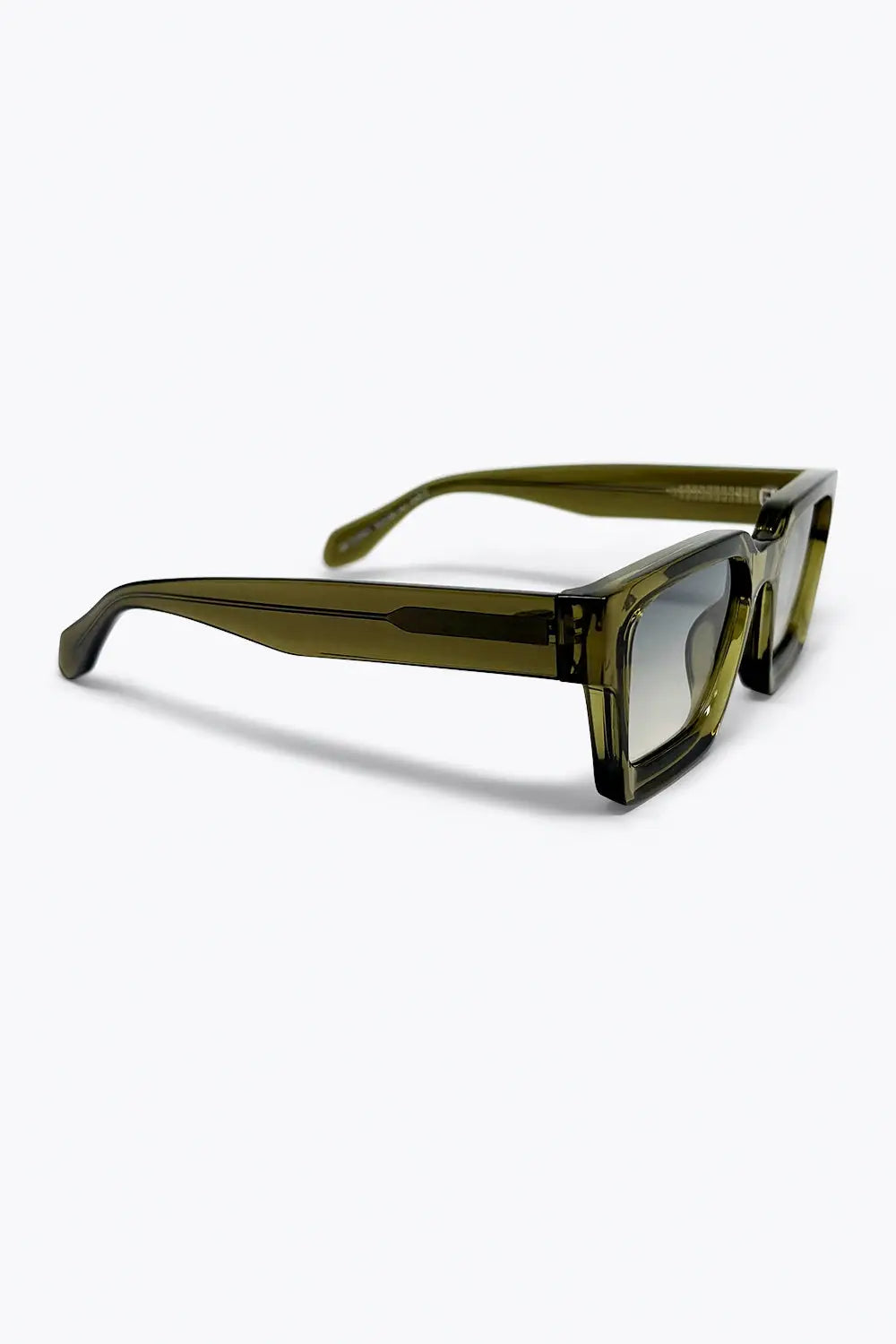 Olive Square Frame Gradient Lens Urban Sunglasses - GREEN / ONE - Sunglasses