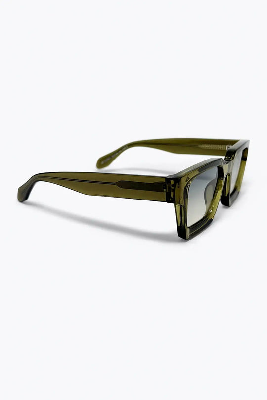 Olive Square Frame Gradient Lens Urban Sunglasses - GREEN / ONE - Sunglasses
