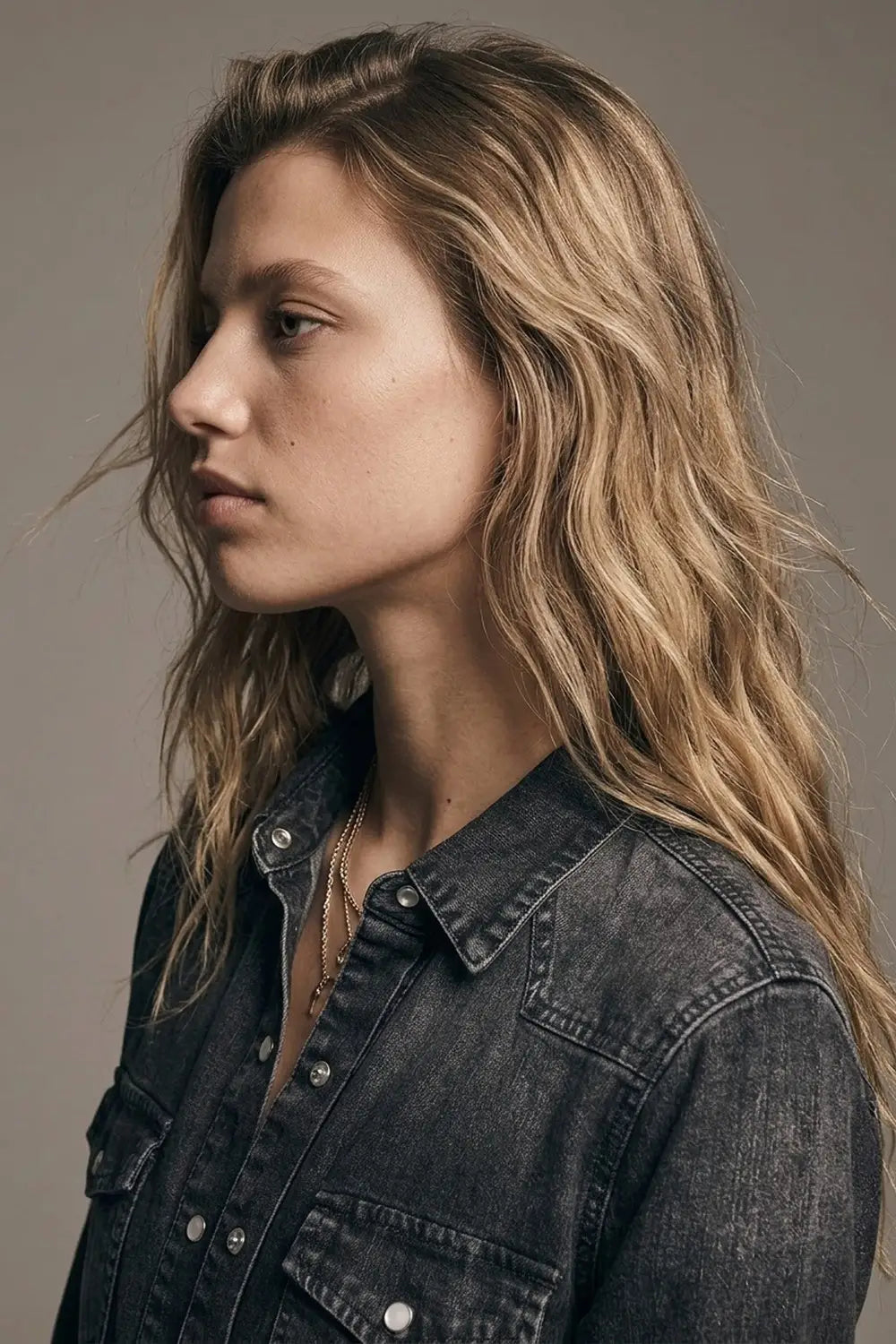 Black Denim Button-Up Shirt in vintage wash - Shirts