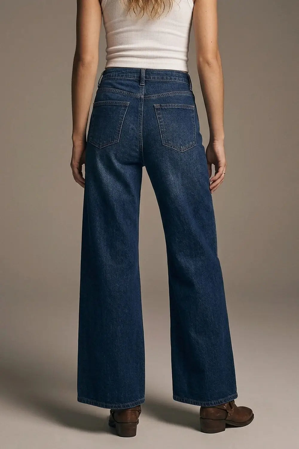 Extra Wide Leg Jeans in Dark Wash