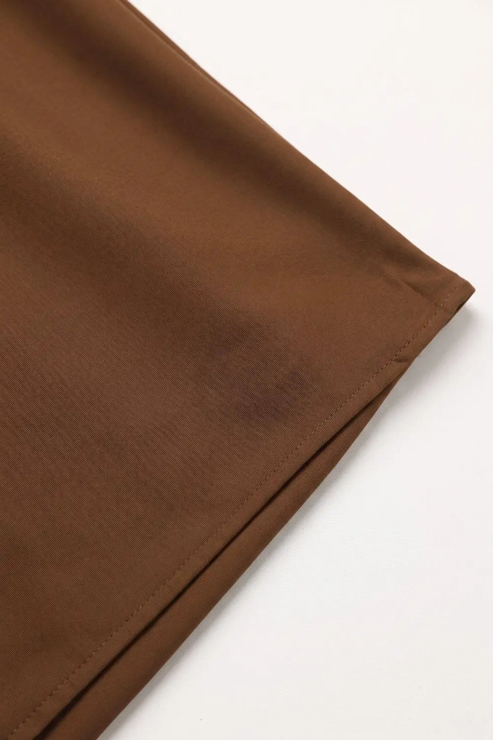 Camel Satin Bias Cut Midi Length Skirt no waistband