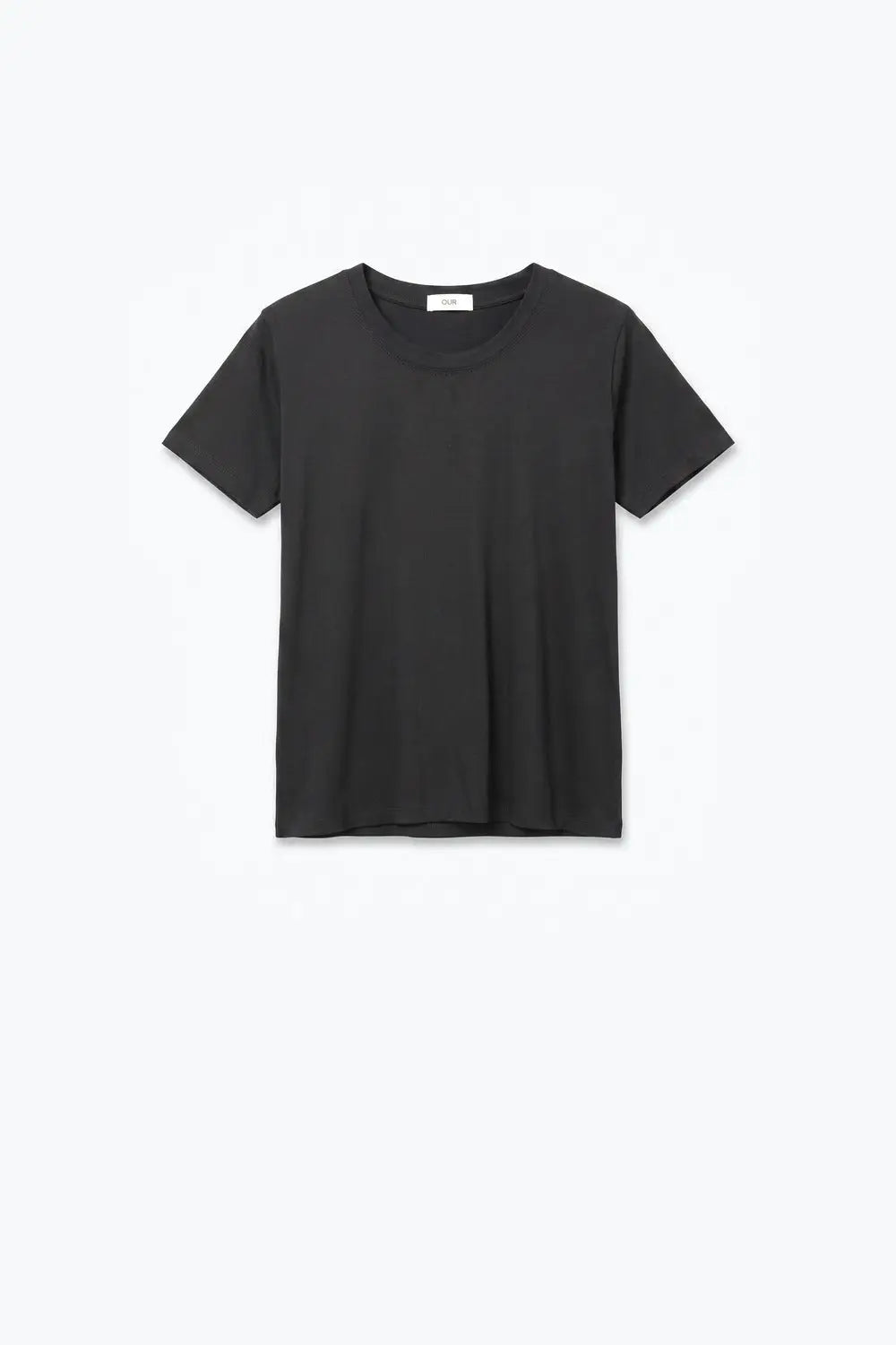 Black basic viscose elastic T-Shirt with short sleeves - T-Shirts