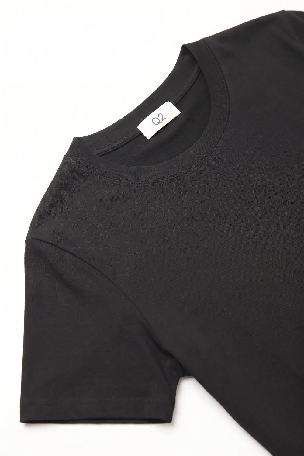 Black basic viscose elastic T-Shirt with short sleeves - T-Shirts