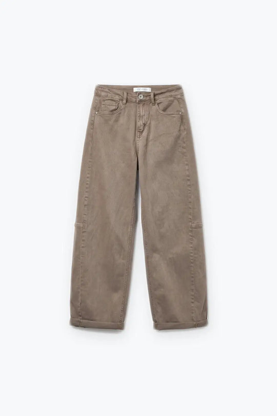 Fango Wide-Leg Pants in Barrel Style with side seam - Colored Jeans