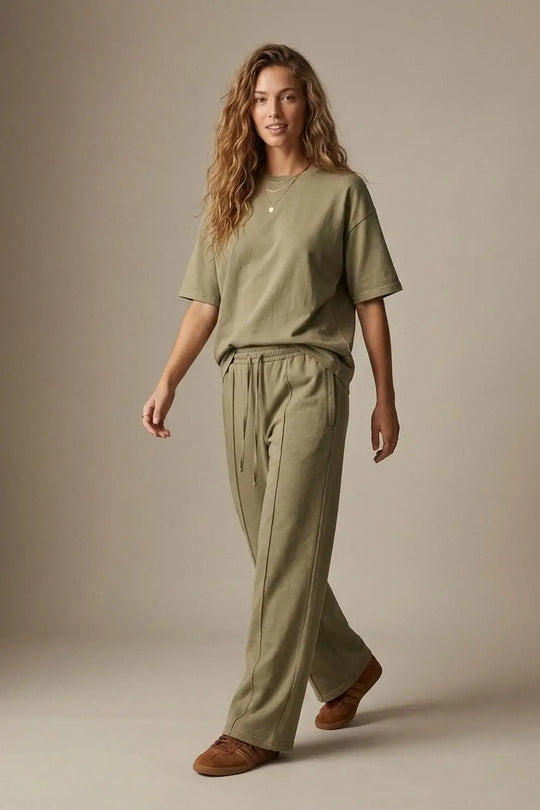 Khaki Cotton Crew Neck Regular Fit Short Sleeve T-Shirt - Sweaters