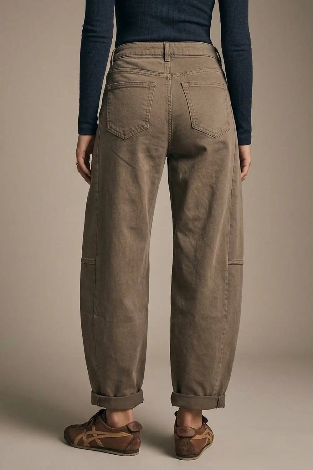Fango Wide-Leg Pants in Barrel Style with side seam - Colored Jeans