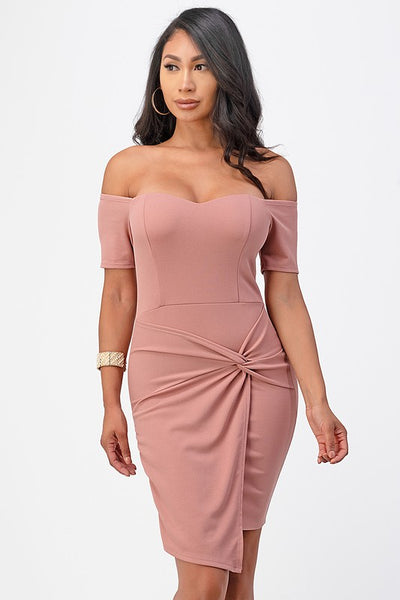 Front Twisted Bodycon Dress *More Colors