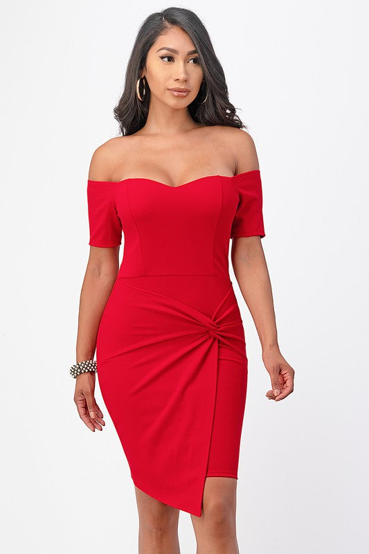 Front Twisted Bodycon Dress *More Colors