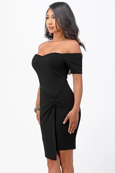 Front Twisted Bodycon Dress *More Colors - Dresses
