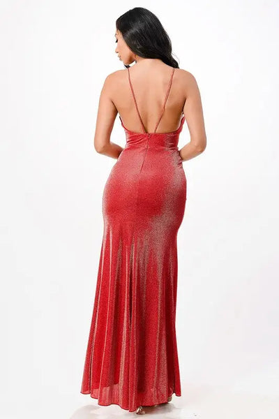 Sparkling Side Gather Gown *More Colors - Dresses