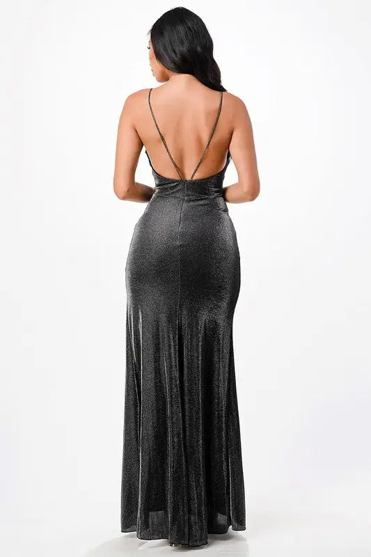 Sparkling Side Gather Gown *More Colors - Dresses