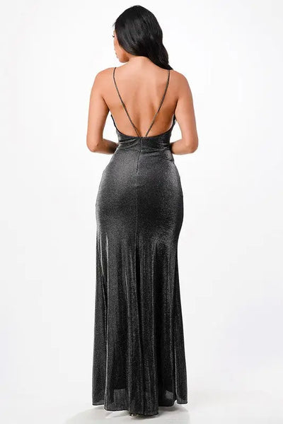 Sparkling Side Gather Gown *More Colors - Dresses
