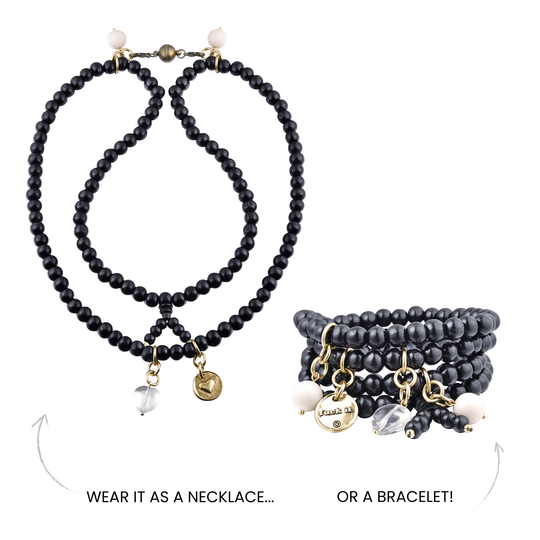 F*ck It Heart Wood Boho Wrap Bracelet/Necklace