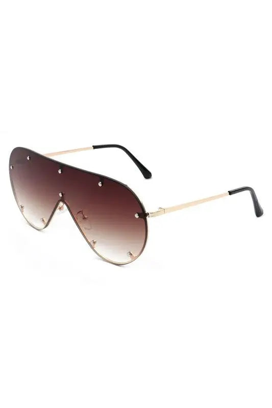 Retro Oversize Aviator Sunglasses - Sunglasses