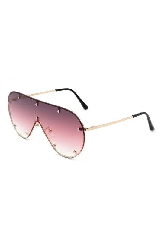 Retro Oversize Aviator Sunglasses - Sunglasses