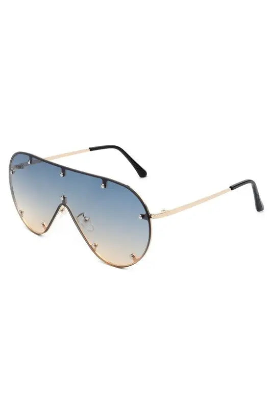 Retro Oversize Aviator Sunglasses - Sunglasses