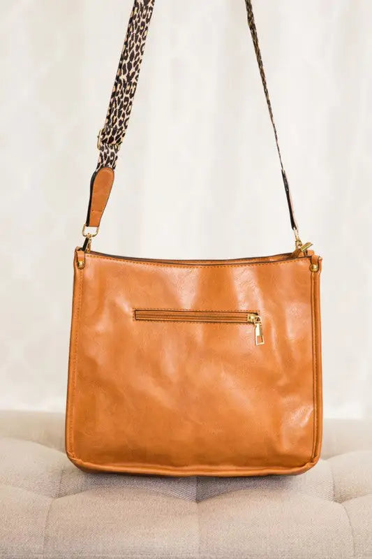 Crossbody Handbag With Leopard Animal Strap