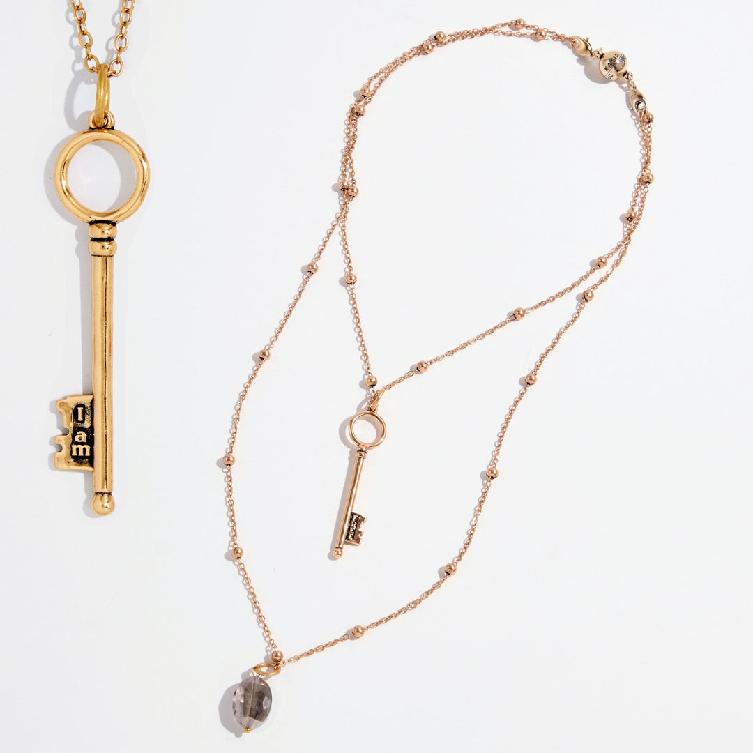 I Am Free Key Dainty Necklace - MELISSA JEAN