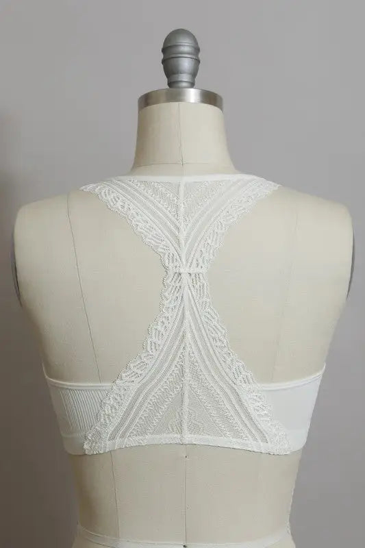 Seamless Lace Bralette *More Colors - Ivory / S - Basics