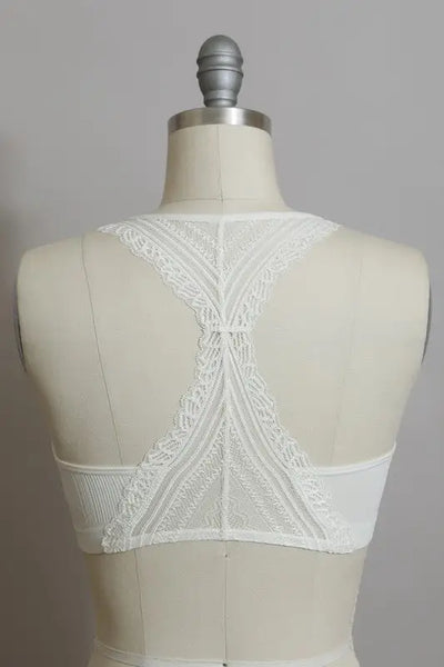 Seamless Lace Bralette *More Colors - Ivory / S - Basics