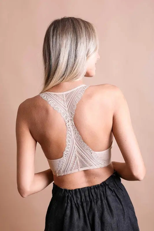 Seamless Lace Bralette *More Colors - Beige / S - Basics