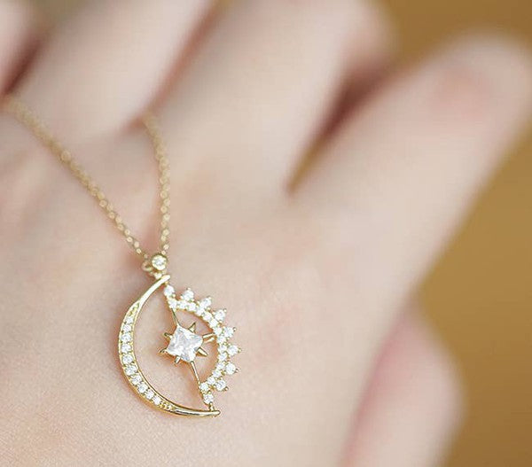 14K Gold Luna Necklace