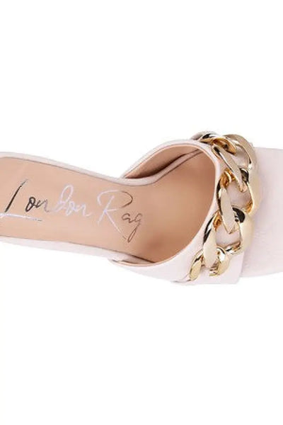 MERMAID Quilted Metal Chain Heeled Sandals - Shoes