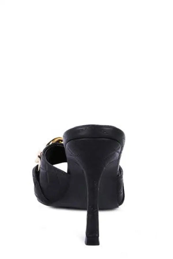 MERMAID Quilted Metal Chain Heeled Sandals - Shoes