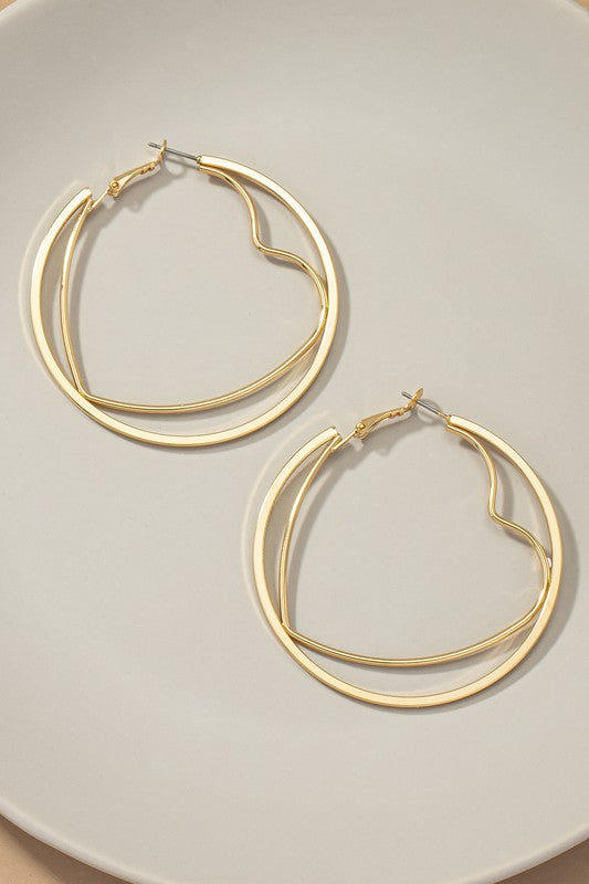 Heart of Gold Hoop Earrings