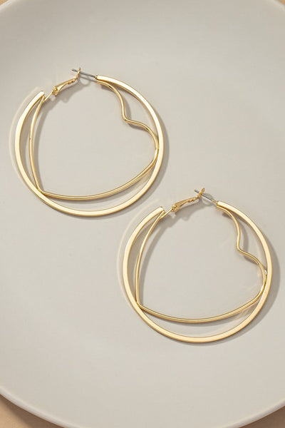 Heart of Gold Hoop Earrings