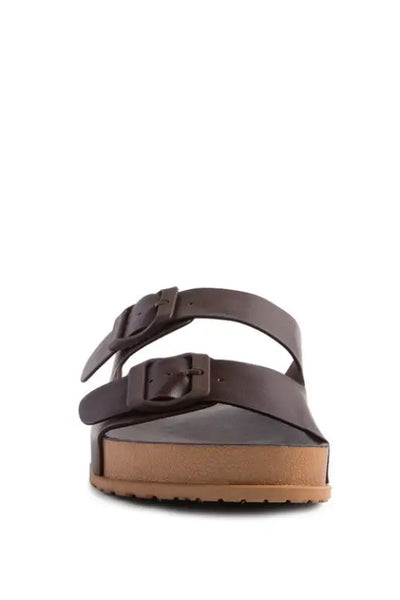 Minata Platform Buckled Slide Sandals - Shoes