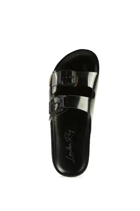Minata Platform Buckled Slide Sandals - Shoes