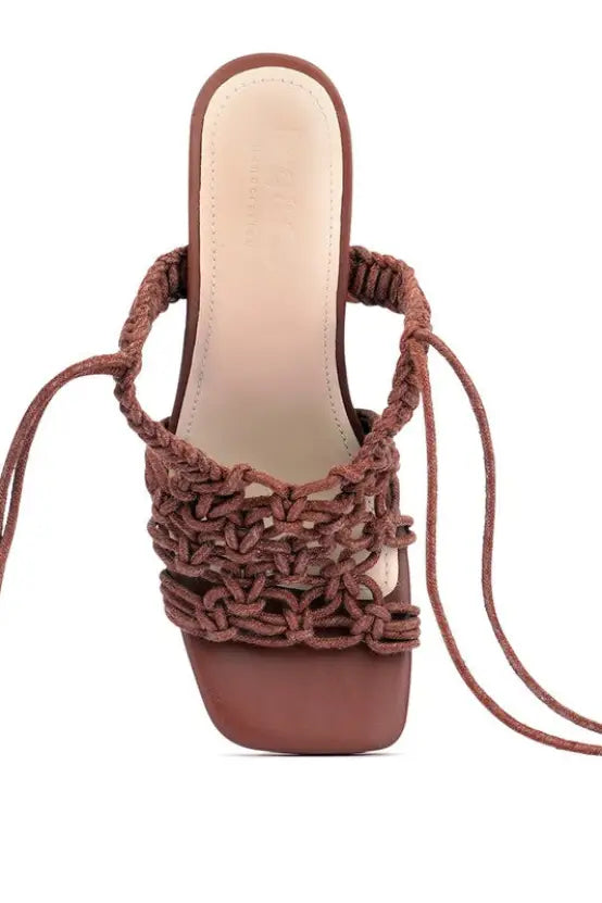 Beroe Braided Handcrafted Lace Up Sandal - Shoes