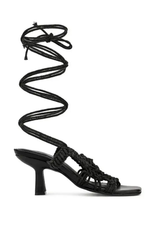 Beroe Braided Handcrafted Lace Up Sandal - Shoes