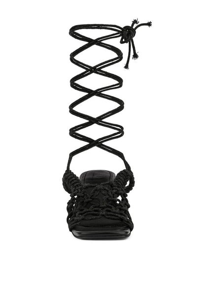 Beroe Braided Handcrafted Lace Up Sandal