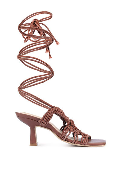 Beroe Braided Handcrafted Lace Up Sandal