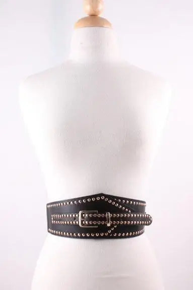 Boho Studded Belt in Black - BKBK/BLACK / Os - Bags & Belts