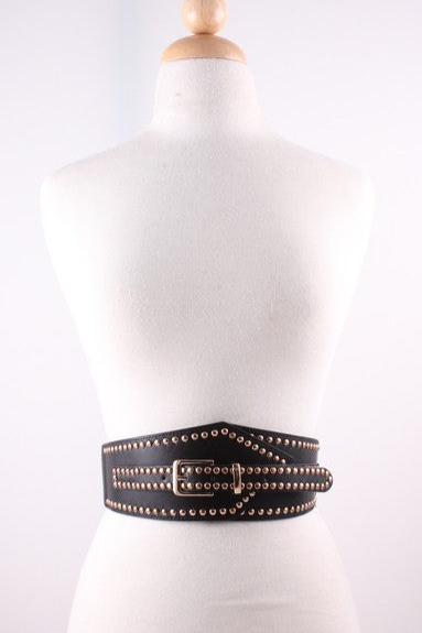 Boho Studded Belt in Black