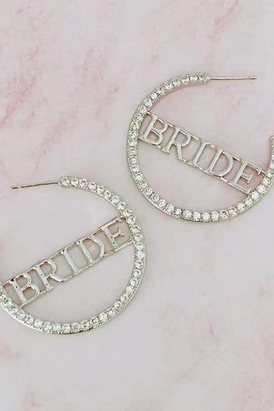 Bride Shines Hoop Earrings - Silver / OS - Jewelry
