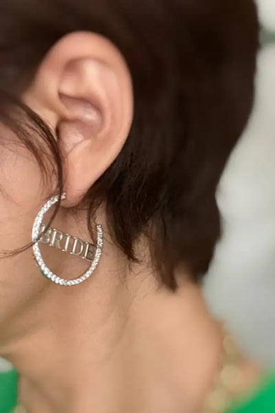 Bride Shines Hoop Earrings - Silver / OS - Jewelry