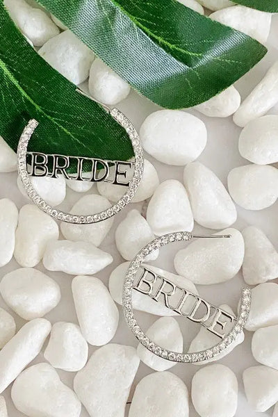 Bride Shines Hoop Earrings - Silver / OS - Jewelry