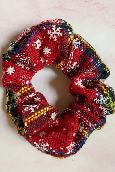 Merry Plaid Scrunch Set Of 4 - merry Plaid / OS
