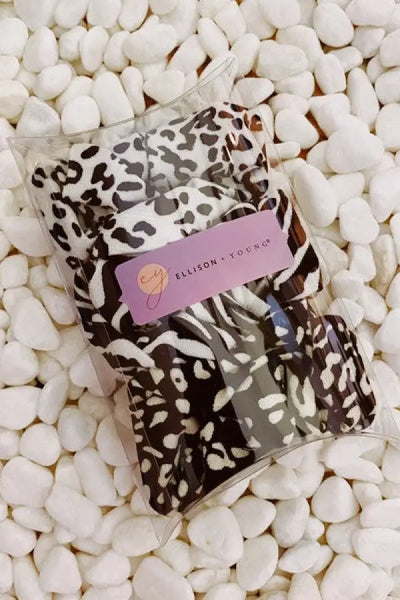 Pretty Wild Scrunch Set Of 3 - Black/White / OS