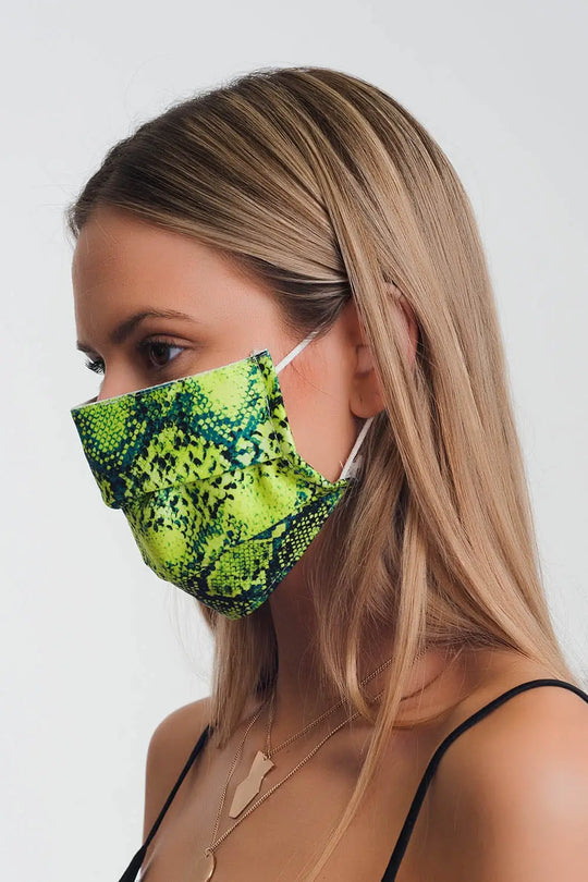 2 PACK Masque imprimé python mélangé - One Size / Negro - Collares
