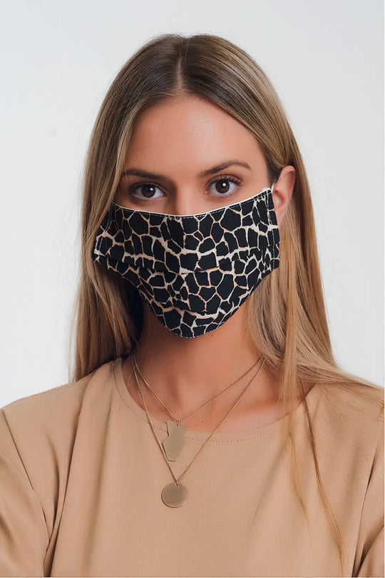 2 PACK Masque Mix Animal Print - One Size / Negro - Collares