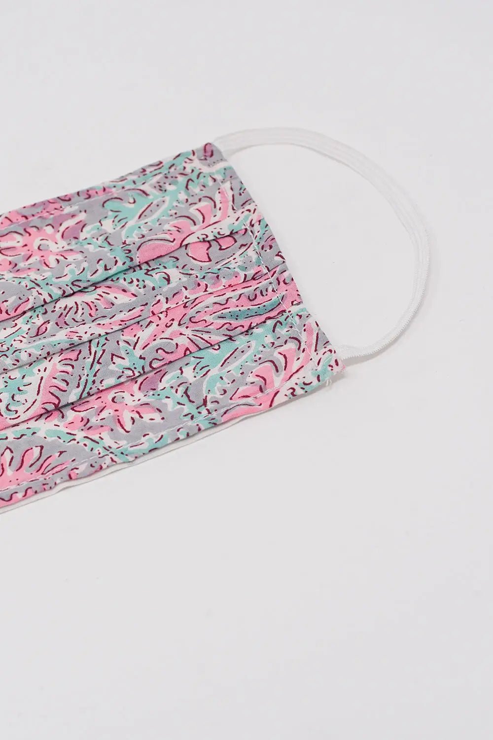 2 PACK Masque rosa imprimé coton organique - One Size / rose - Collares
