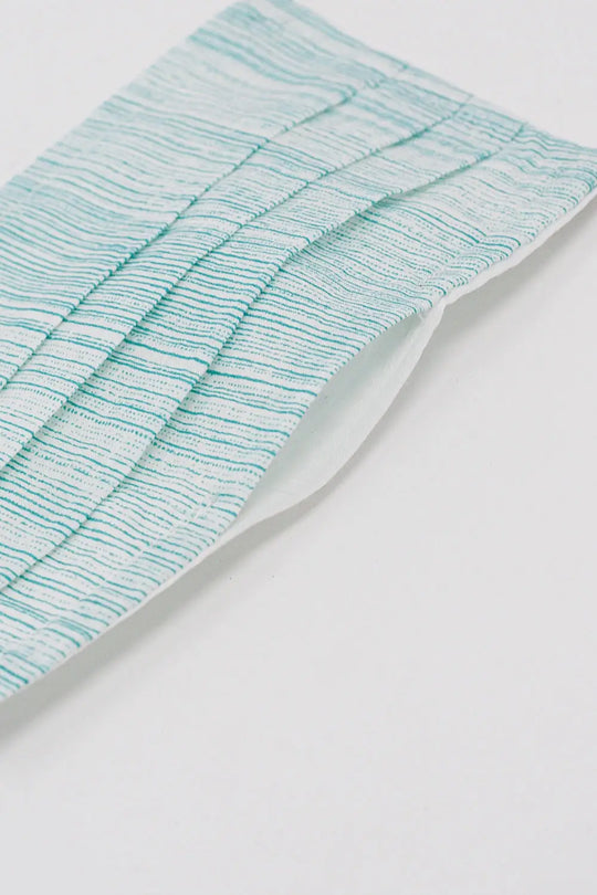2 PACK Masque turquoise imprimé coton organique - One Size / turquoise - Collares