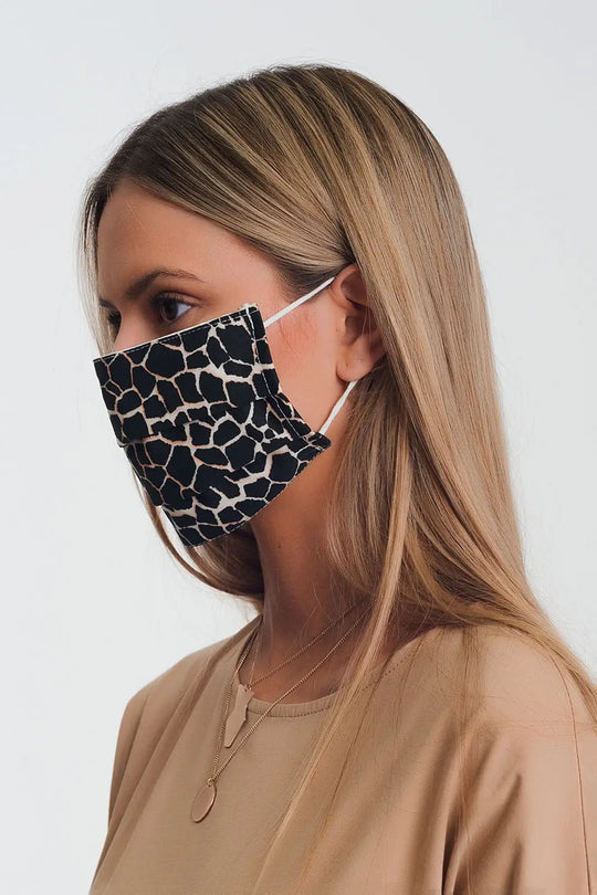 2 PACK Mix Animal Print Mask - One Size / Black - Necklaces